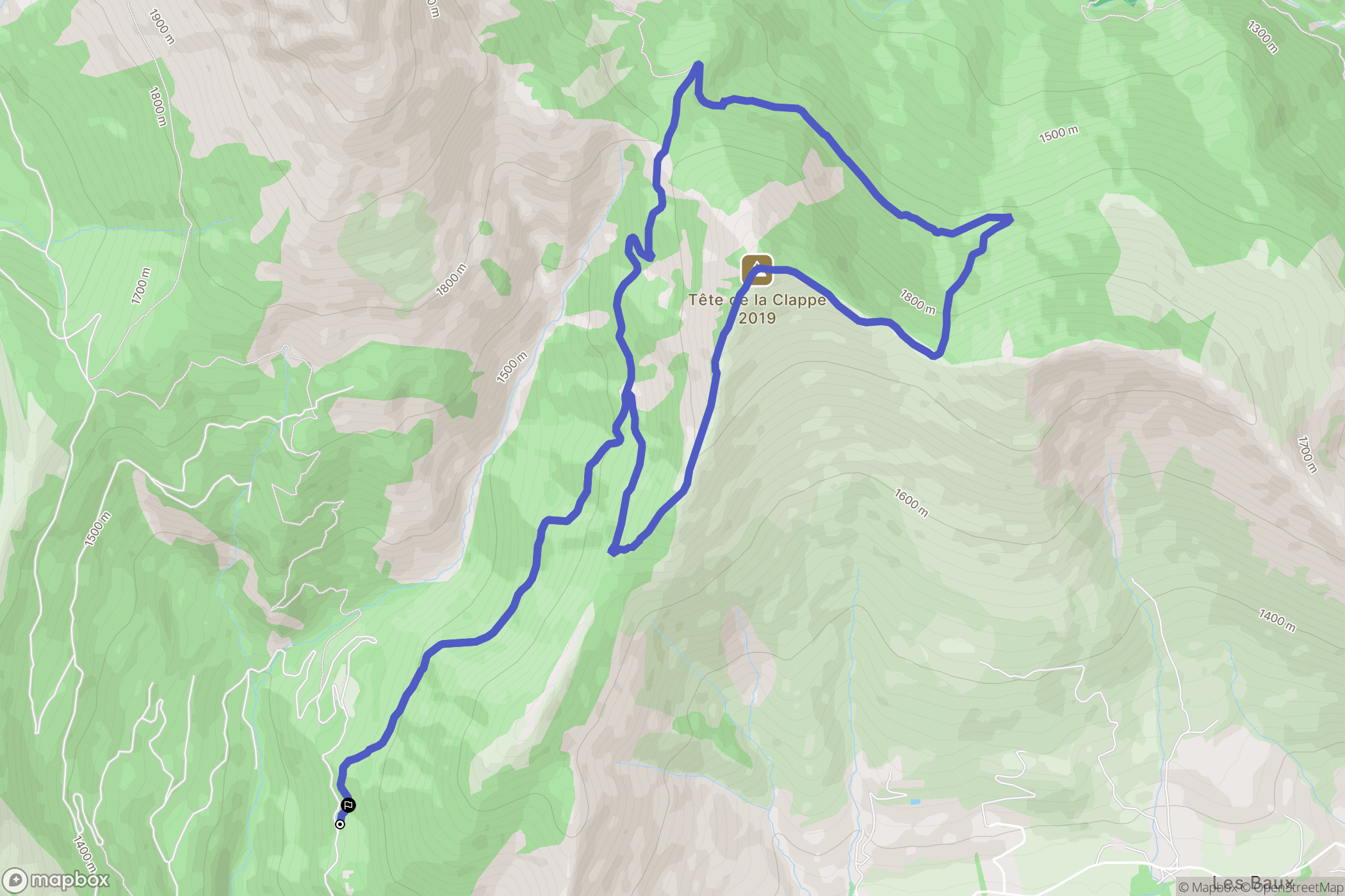 La Roche-des-Arnauds : carte du parcours de randonnée - France