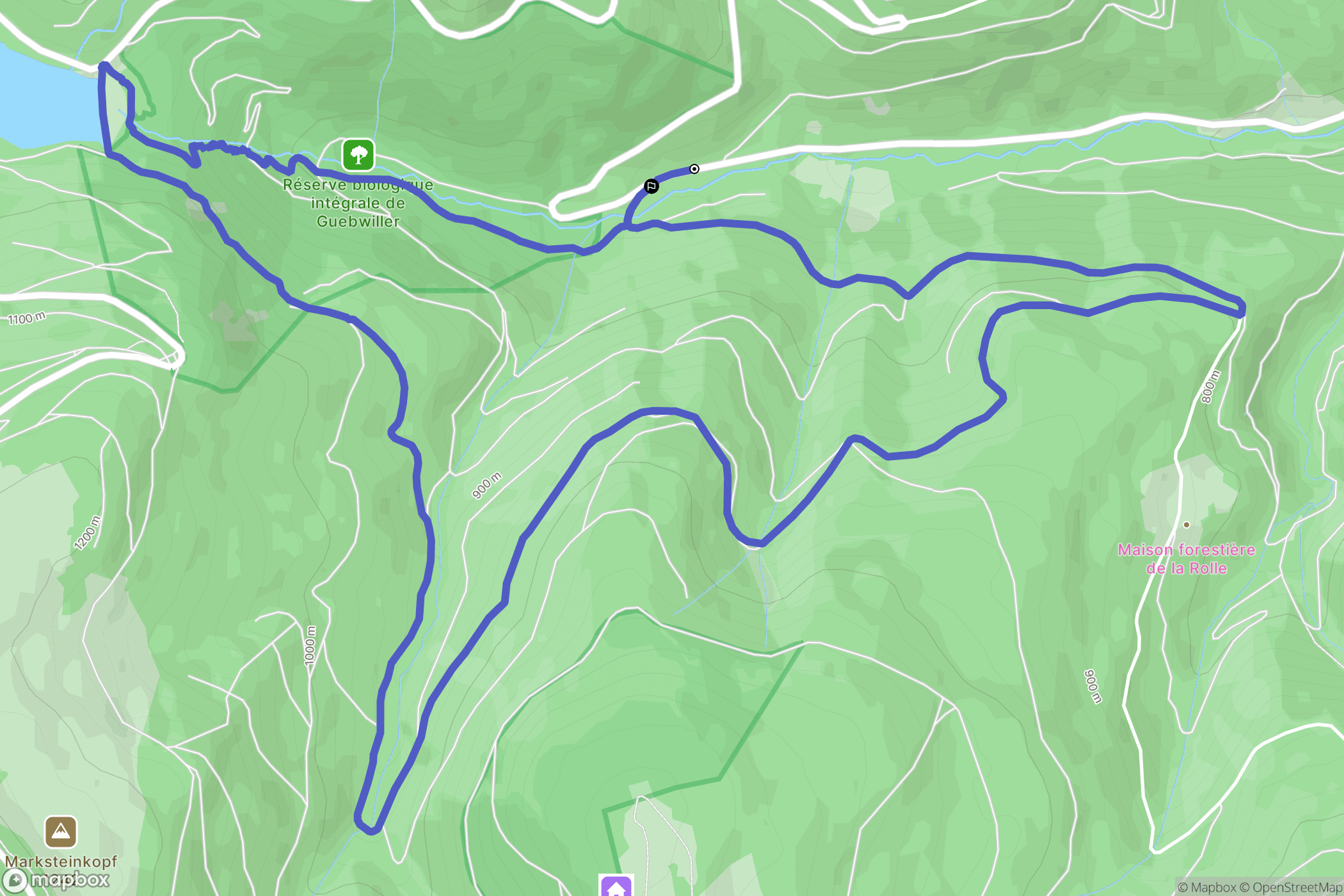 Linthal : carte du parcours de randonnée - France