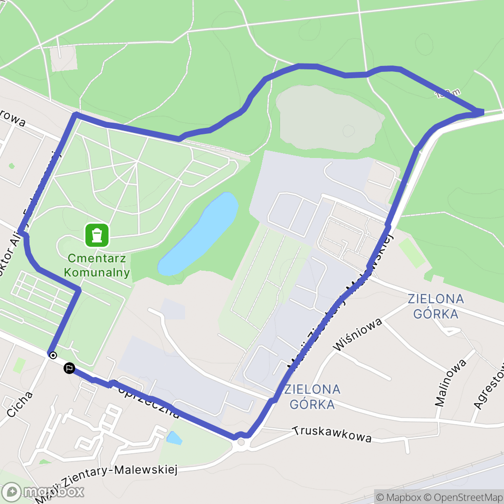 Olsztyn: mapa trasy - Poland
