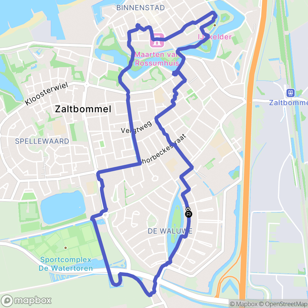 Zaltbommel: routekaart voor buitenactiviteiten - Netherlands