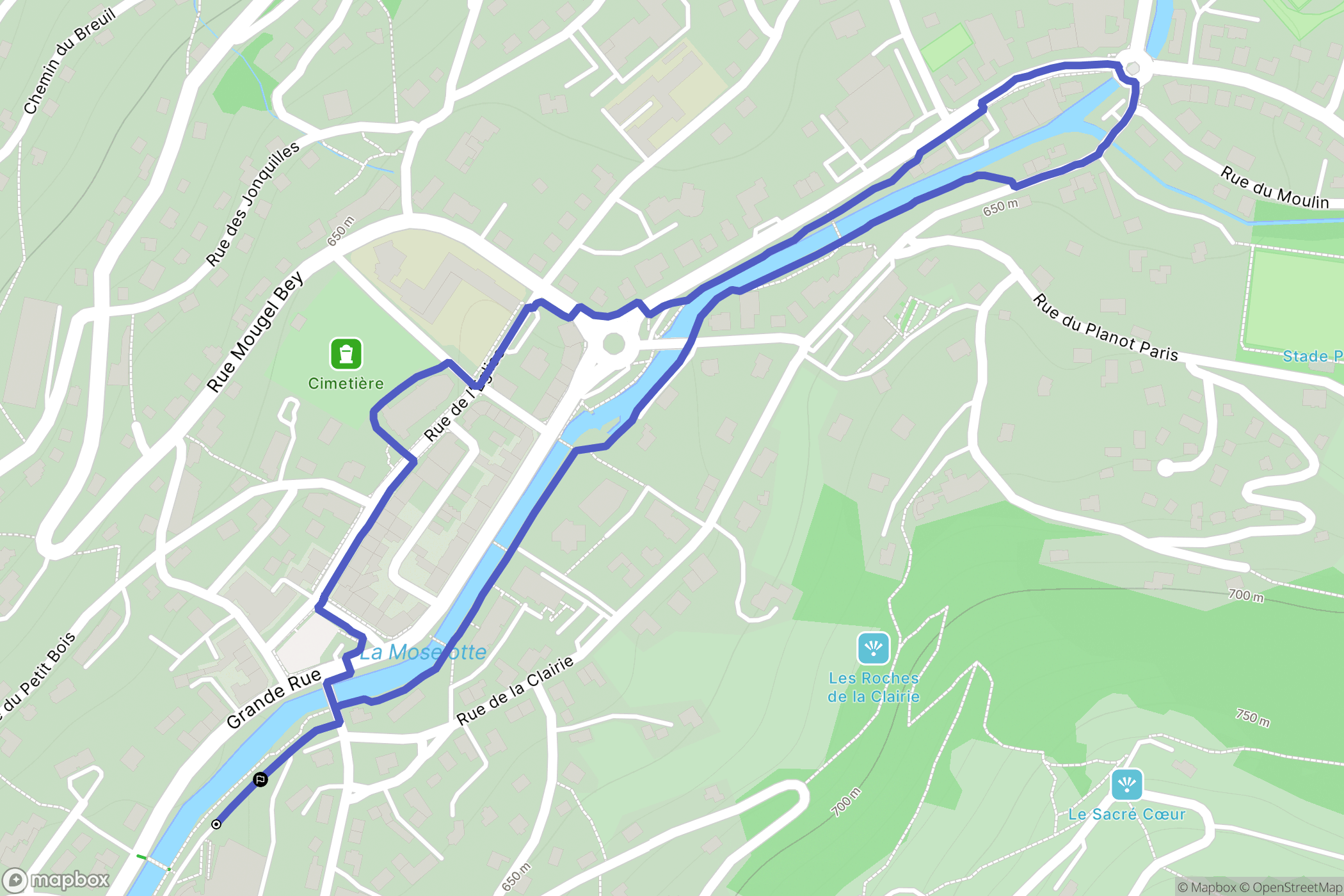 La Bresse : carte du parcours de randonnée - France