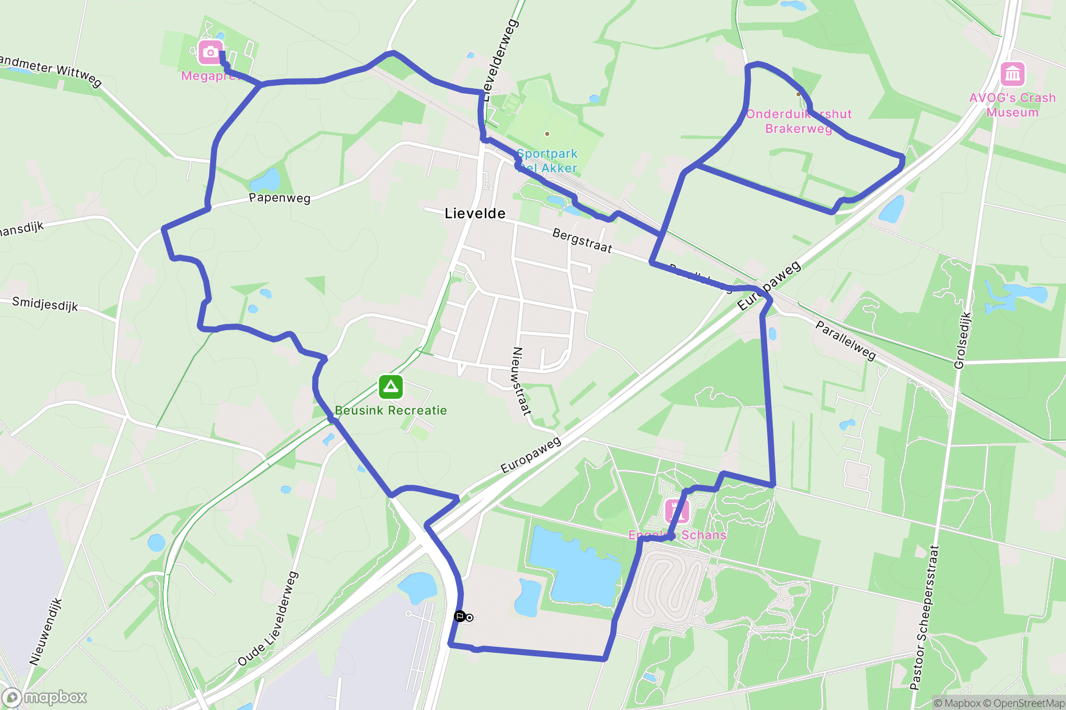 Lievelde: routekaart voor buitenactiviteiten - Netherlands