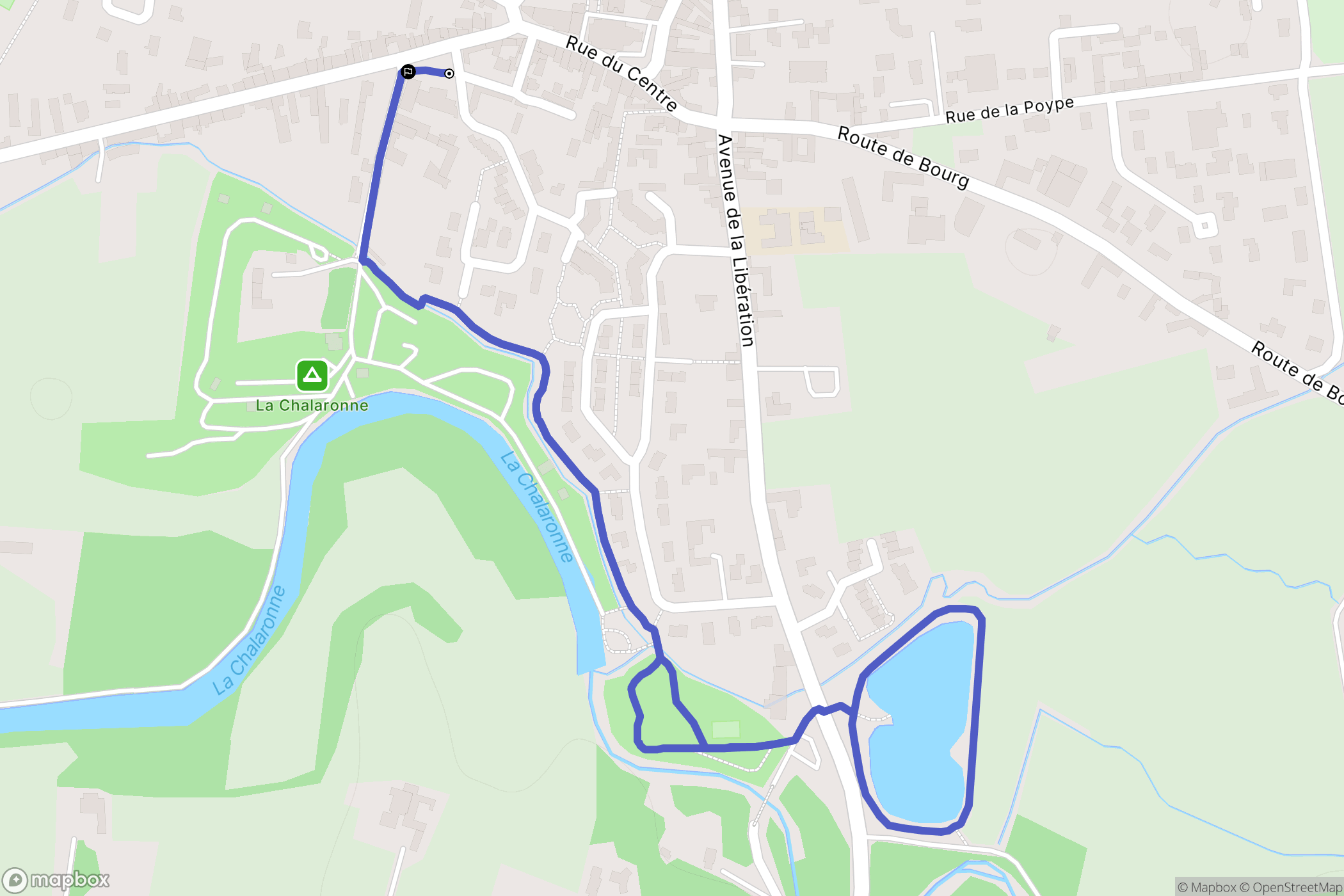 Saint-Didier-sur-Chalaronne : carte du parcours de randonnée - France