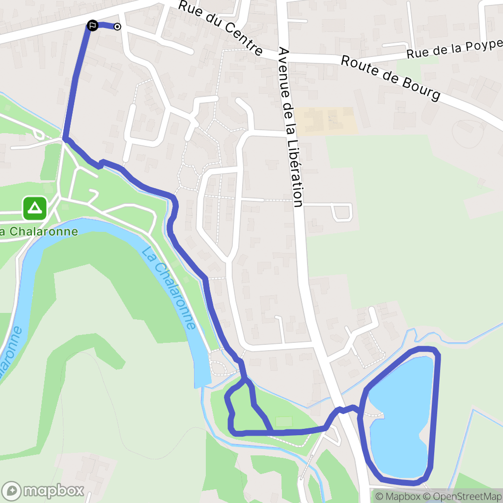 Saint-Didier-sur-Chalaronne : carte du parcours de randonnée - France