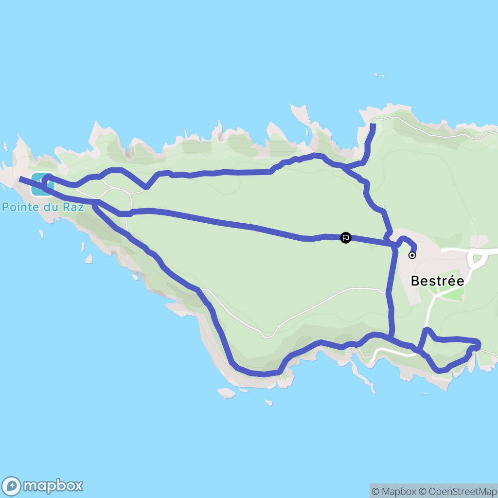 Plogoff : carte du parcours de randonnée - France