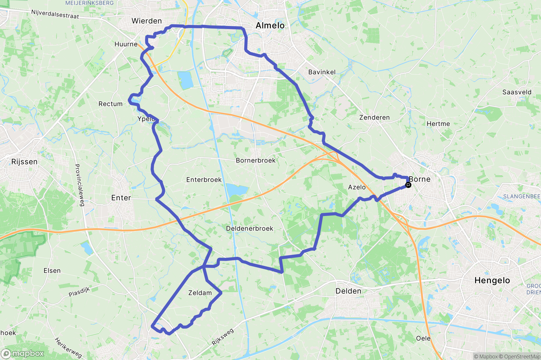 Borne: routekaart voor buitenactiviteiten - Netherlands