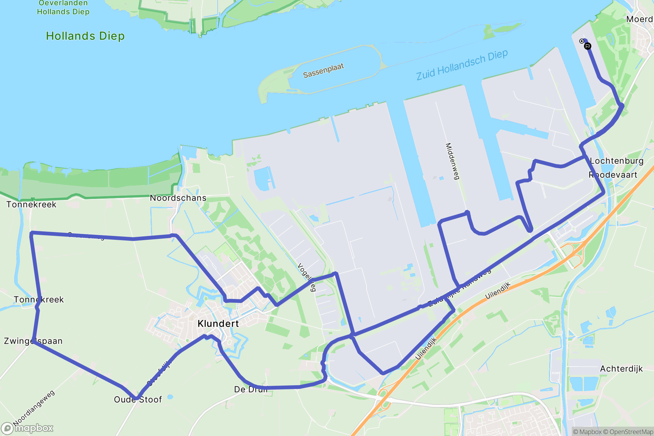 Moerdijk: routekaart voor buitenactiviteiten - Netherlands