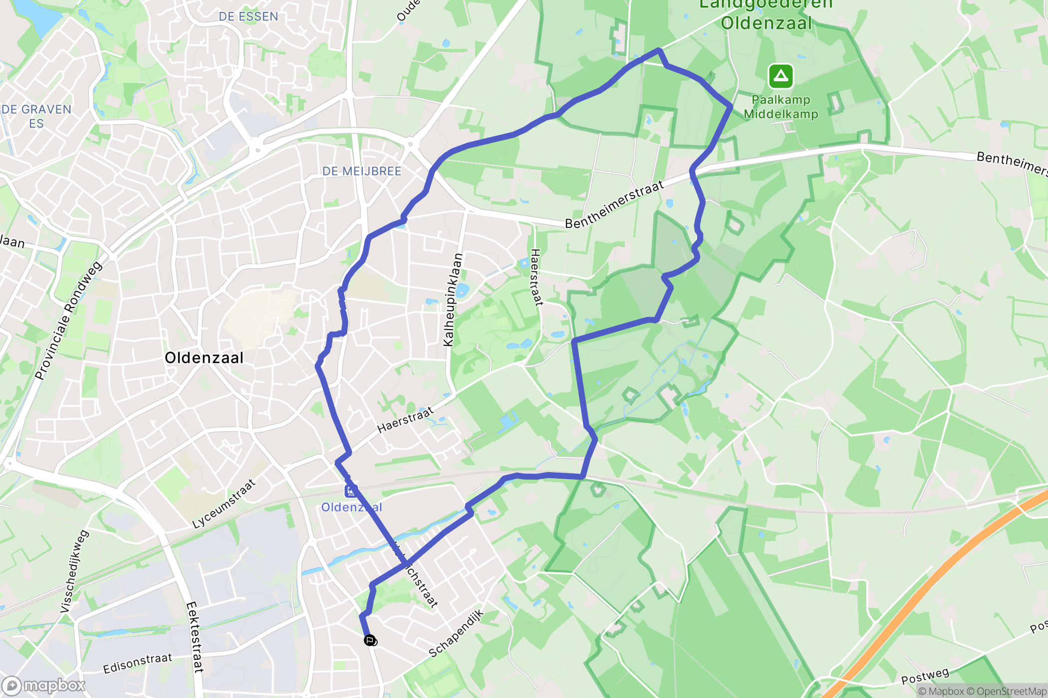 Oldenzaal: routekaart voor buitenactiviteiten - Netherlands