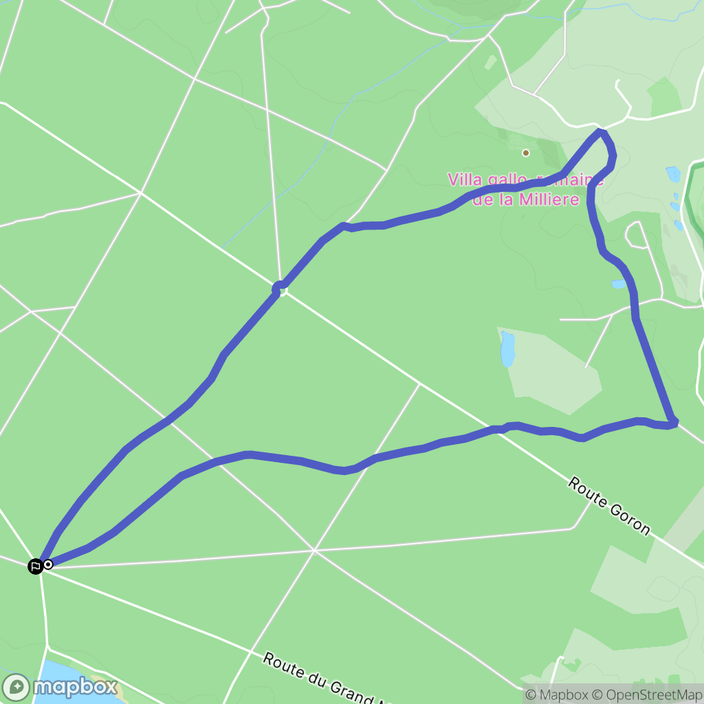 Les Bréviaires : carte du parcours de randonnée - France