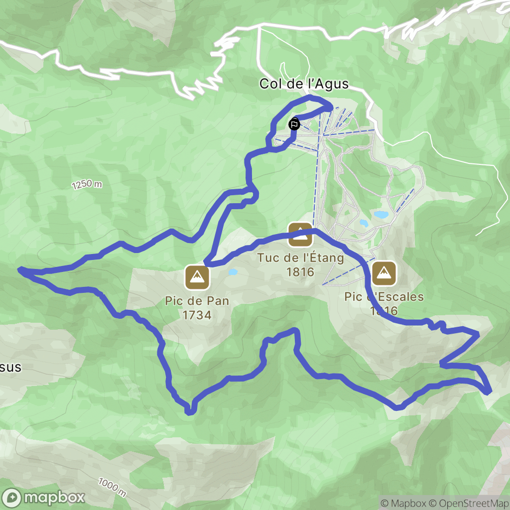 Boutx : carte du parcours de randonnée - France