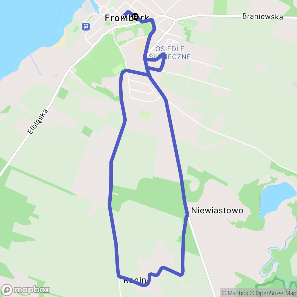 Frombork: mapa trasy - Poland