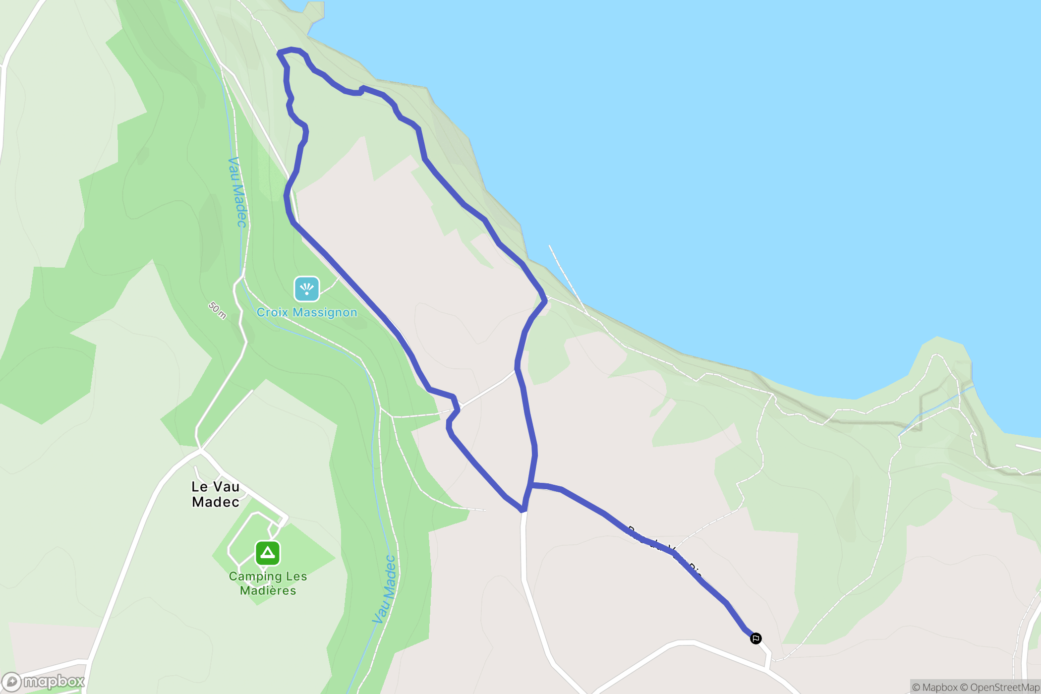 Pordic : carte du parcours de randonnée - France
