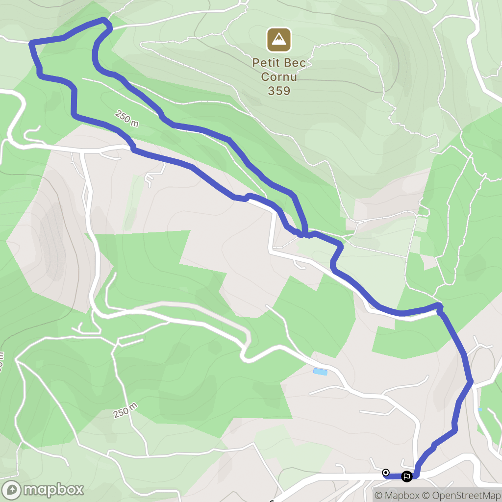 Aubagne : carte du parcours de randonnée - France