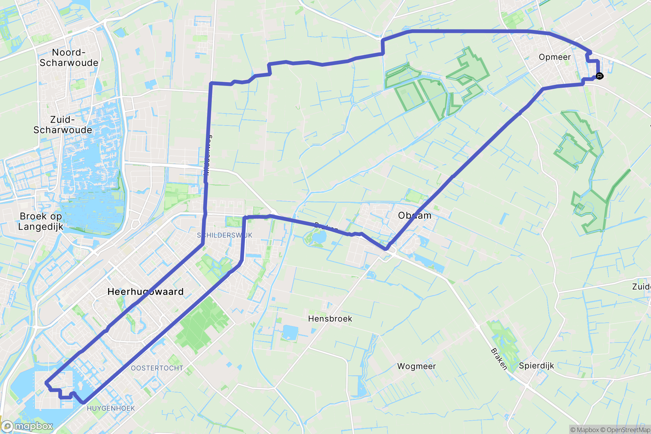 Spanbroek: routekaart voor buitenactiviteiten - Netherlands
