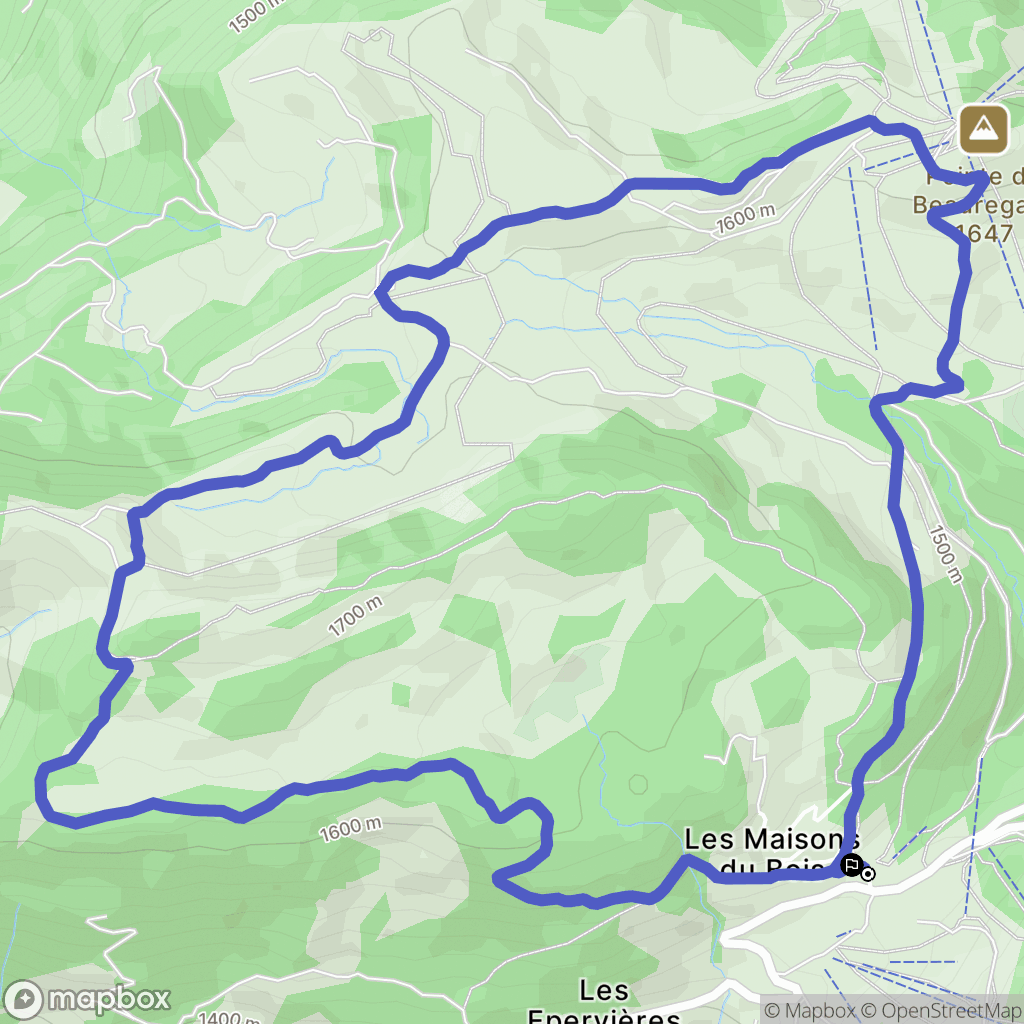 Manigod : carte du parcours de randonnée - France