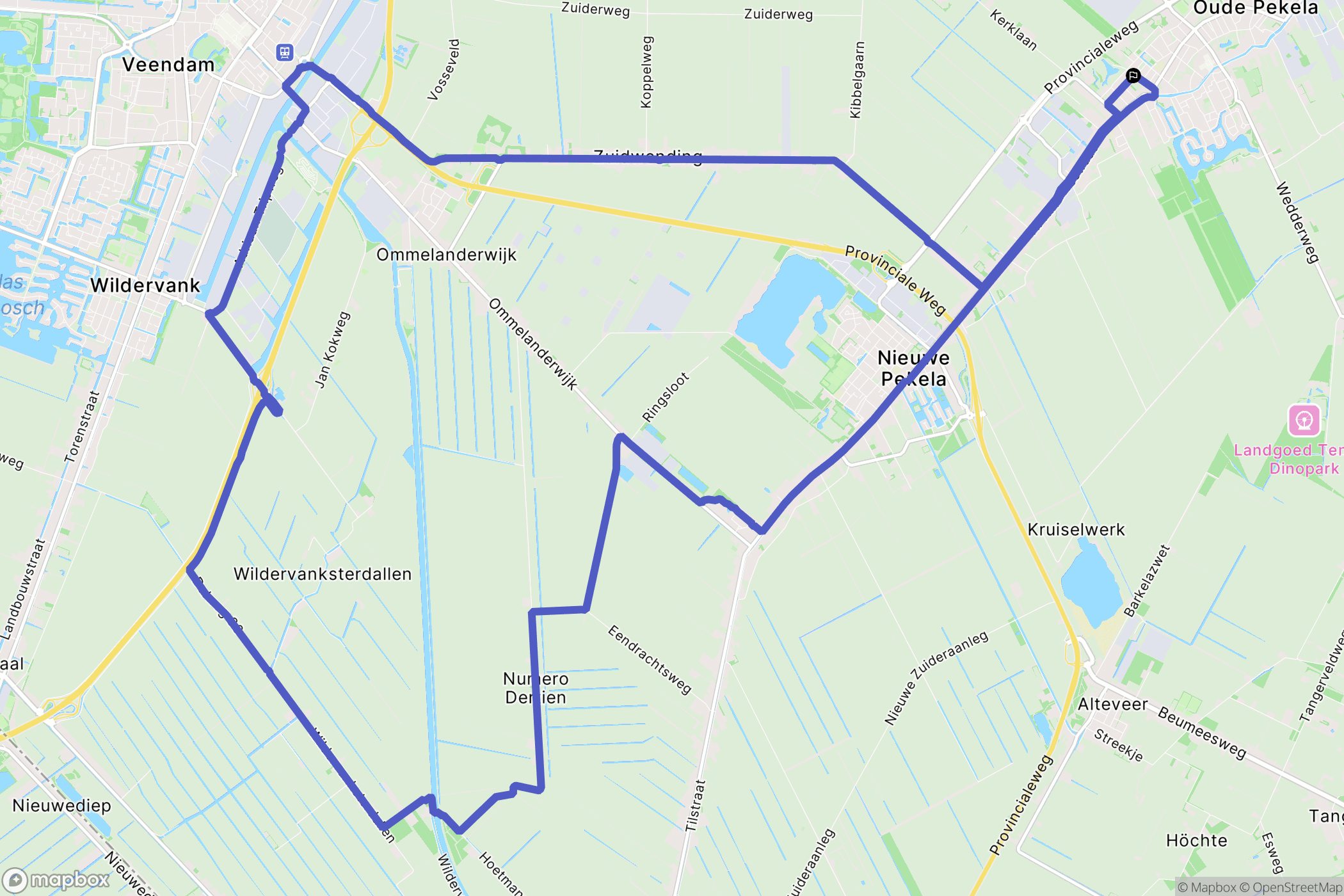 Oude Pekela: routekaart voor buitenactiviteiten - Netherlands