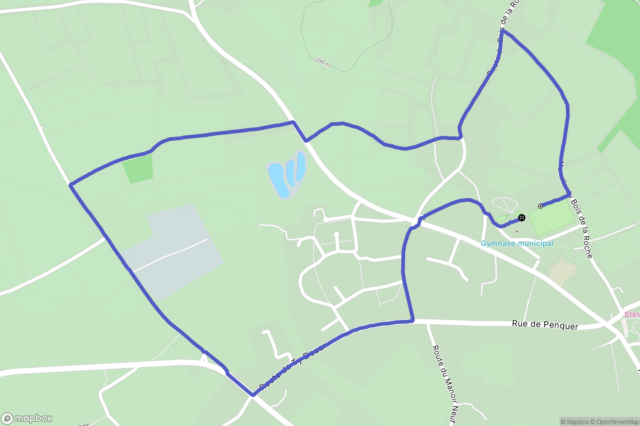 Commana : carte du parcours de randonnée - France