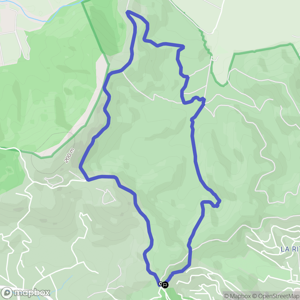 Hyères : carte du parcours de randonnée - France