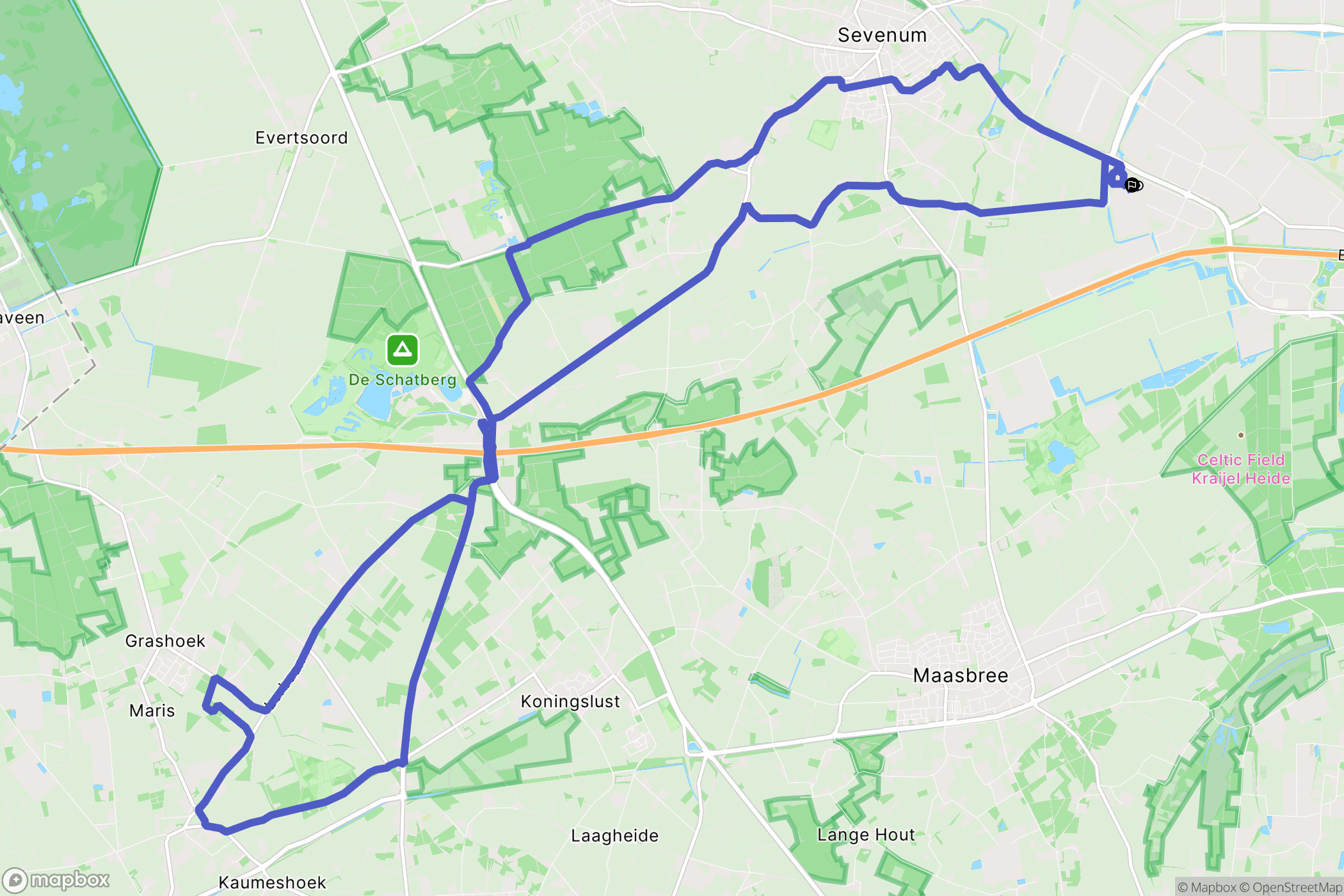 Sevenum: routekaart voor buitenactiviteiten - Netherlands