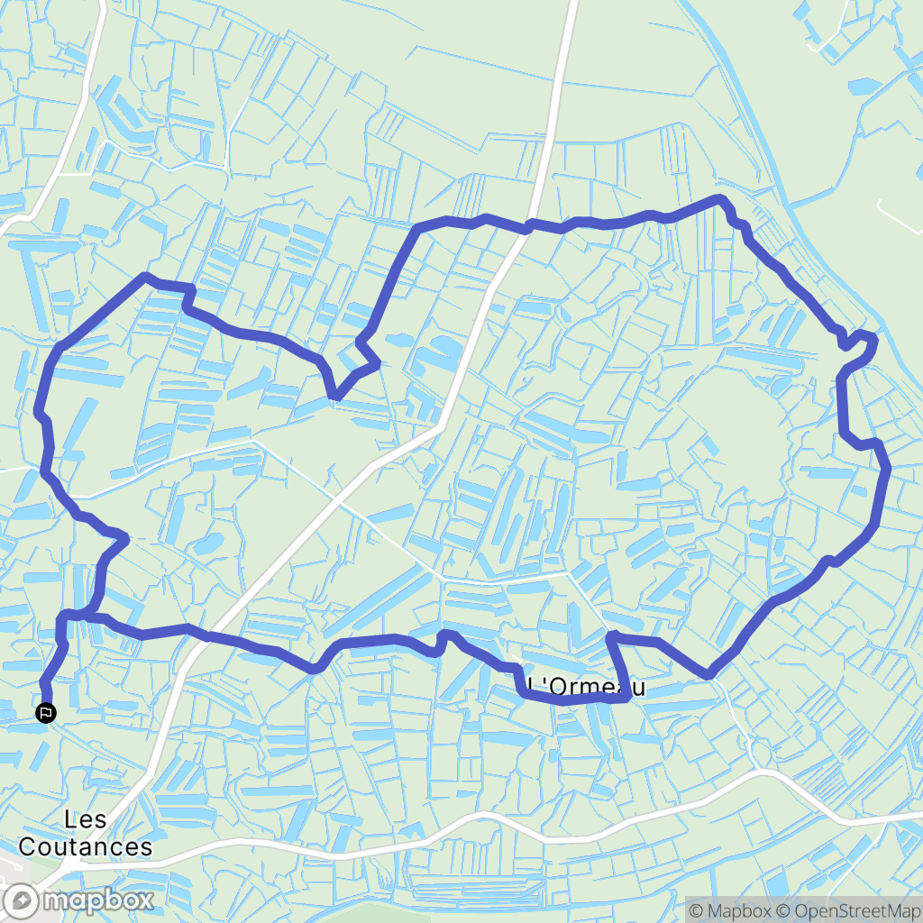 Bouin : carte du parcours de randonnée - France