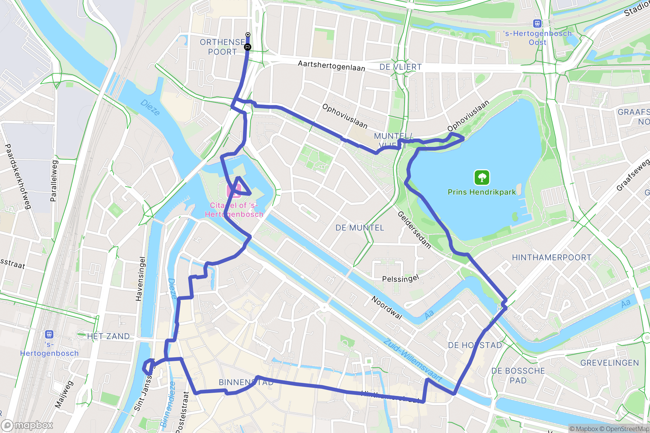 's-Hertogenbosch: routekaart voor buitenactiviteiten - Netherlands