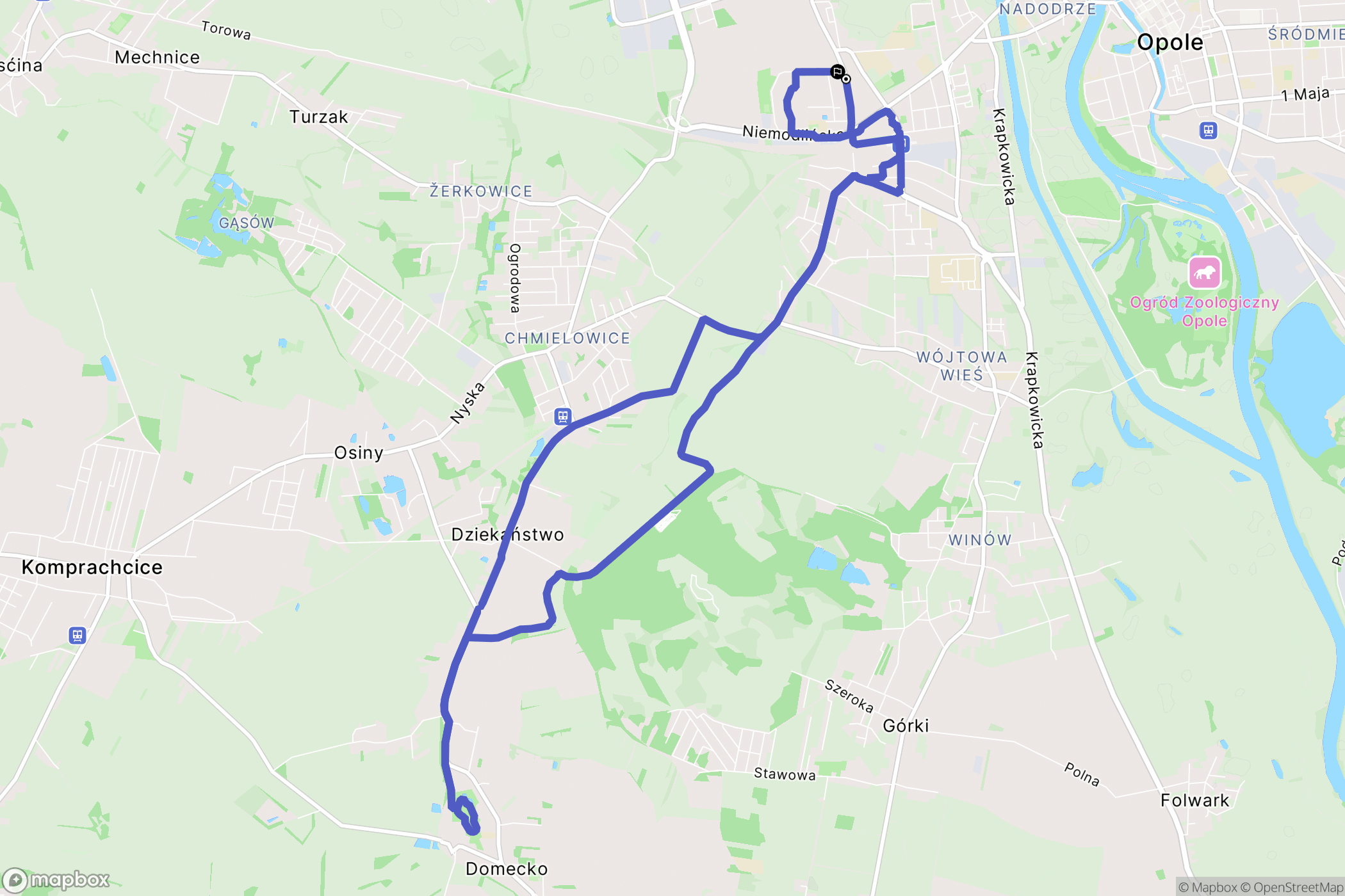 Opole: mapa trasy - Poland