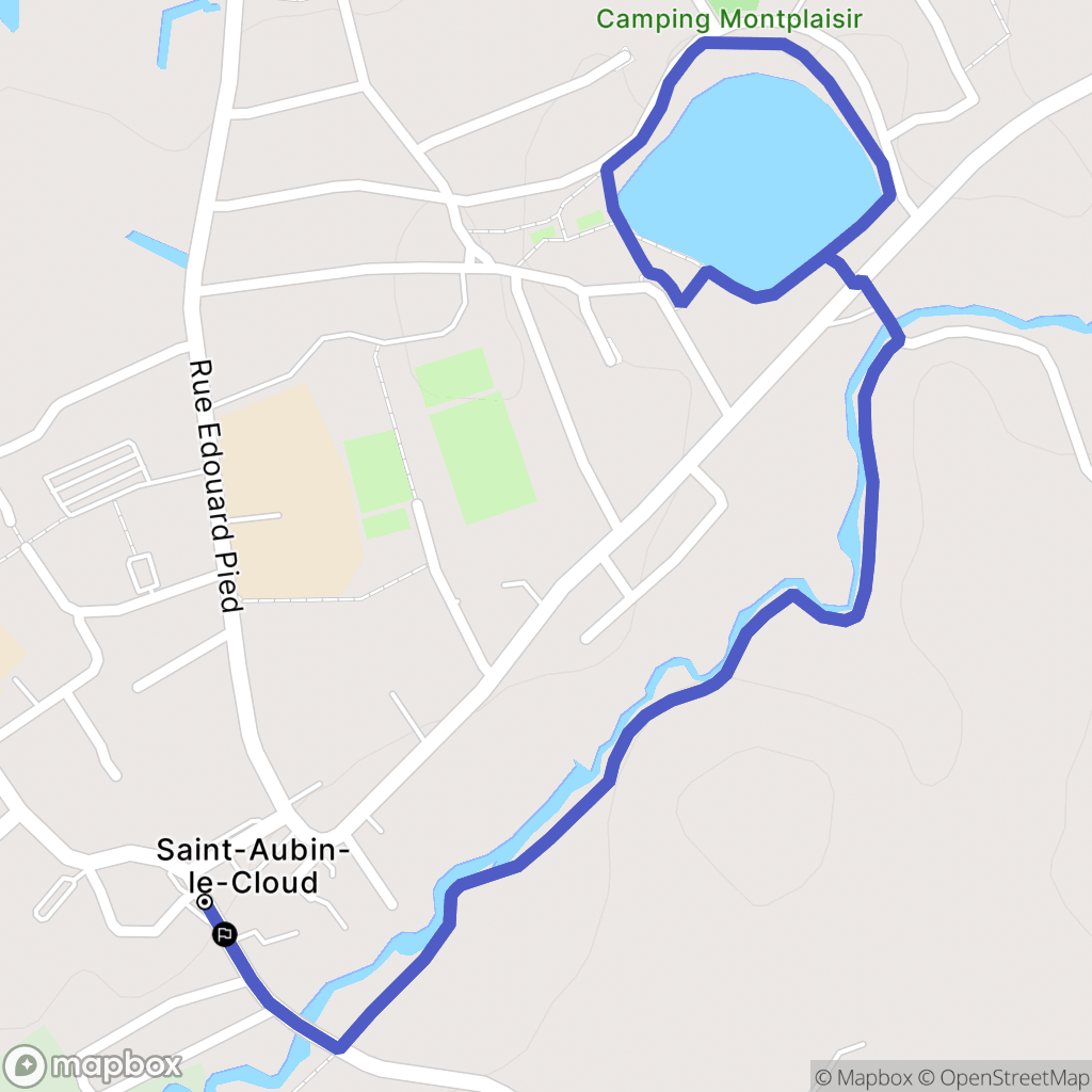 Saint-Aubin-le-Cloud : carte du parcours de randonnée - France