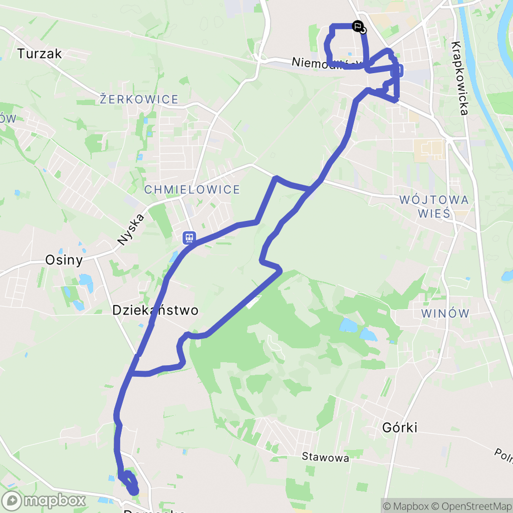 Opole: mapa trasy - Poland