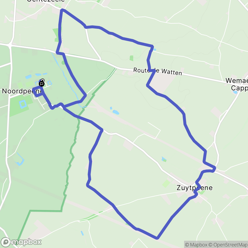 Noordpeene : carte du parcours de randonnée - France