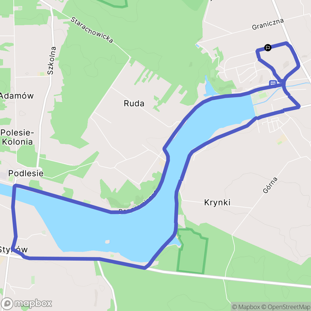 Brody: mapa trasy - Poland