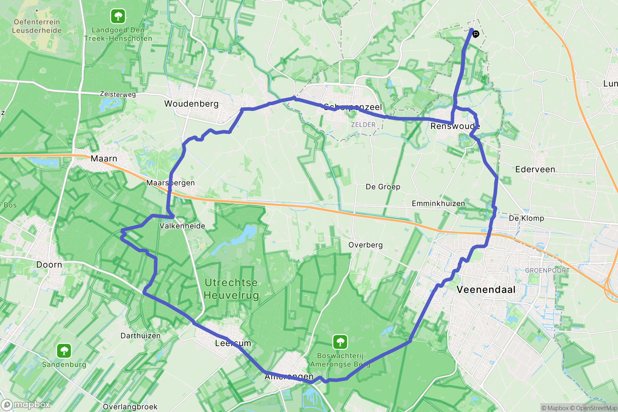 Renswoude: routekaart voor buitenactiviteiten - Netherlands