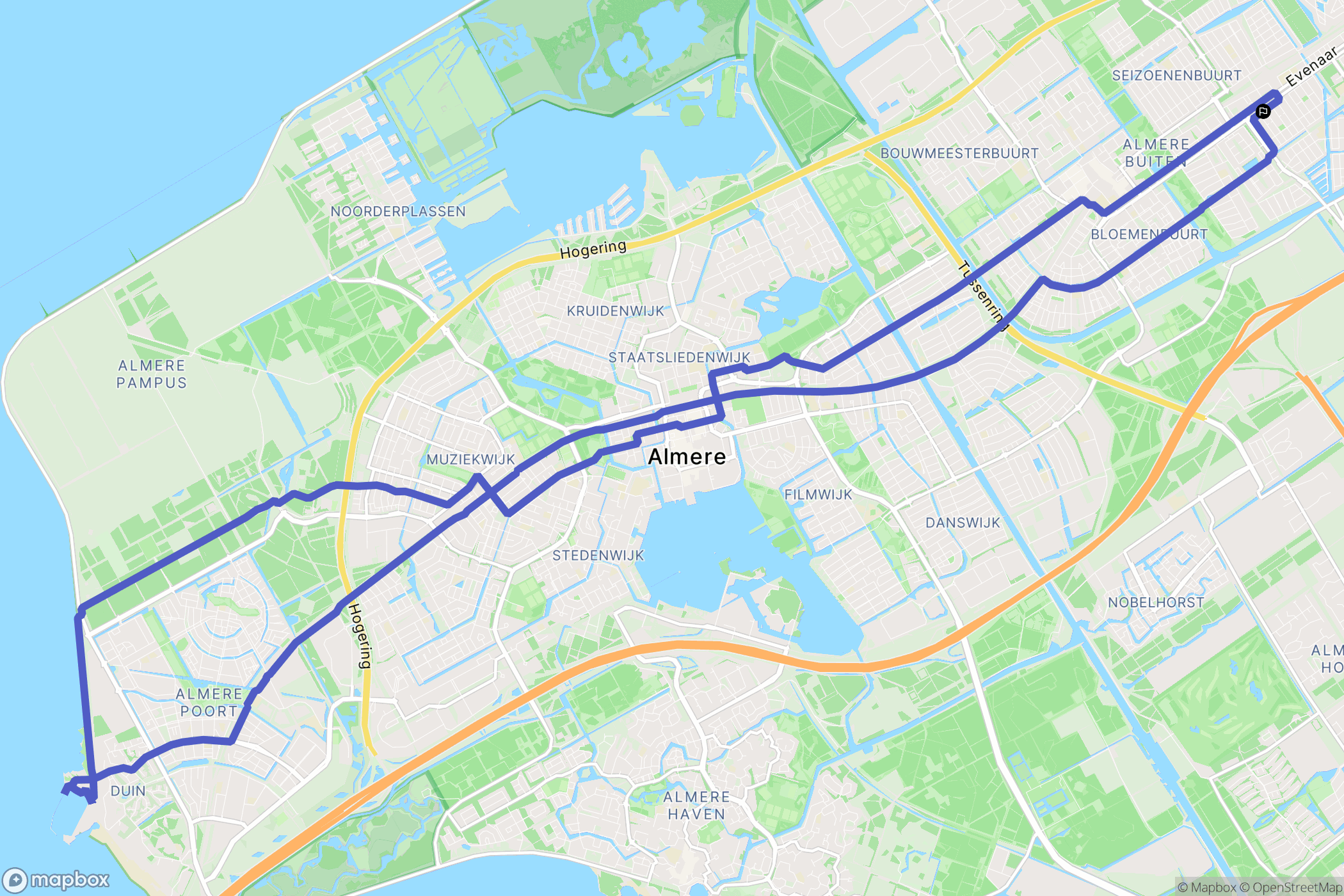 Almere: routekaart voor buitenactiviteiten - Netherlands
