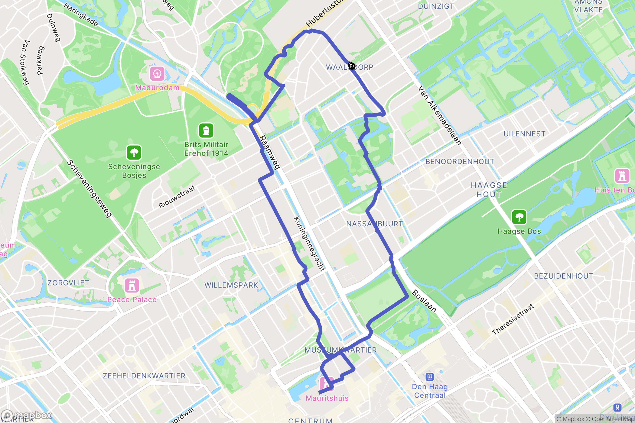 Den Haag: routekaart voor buitenactiviteiten - Netherlands