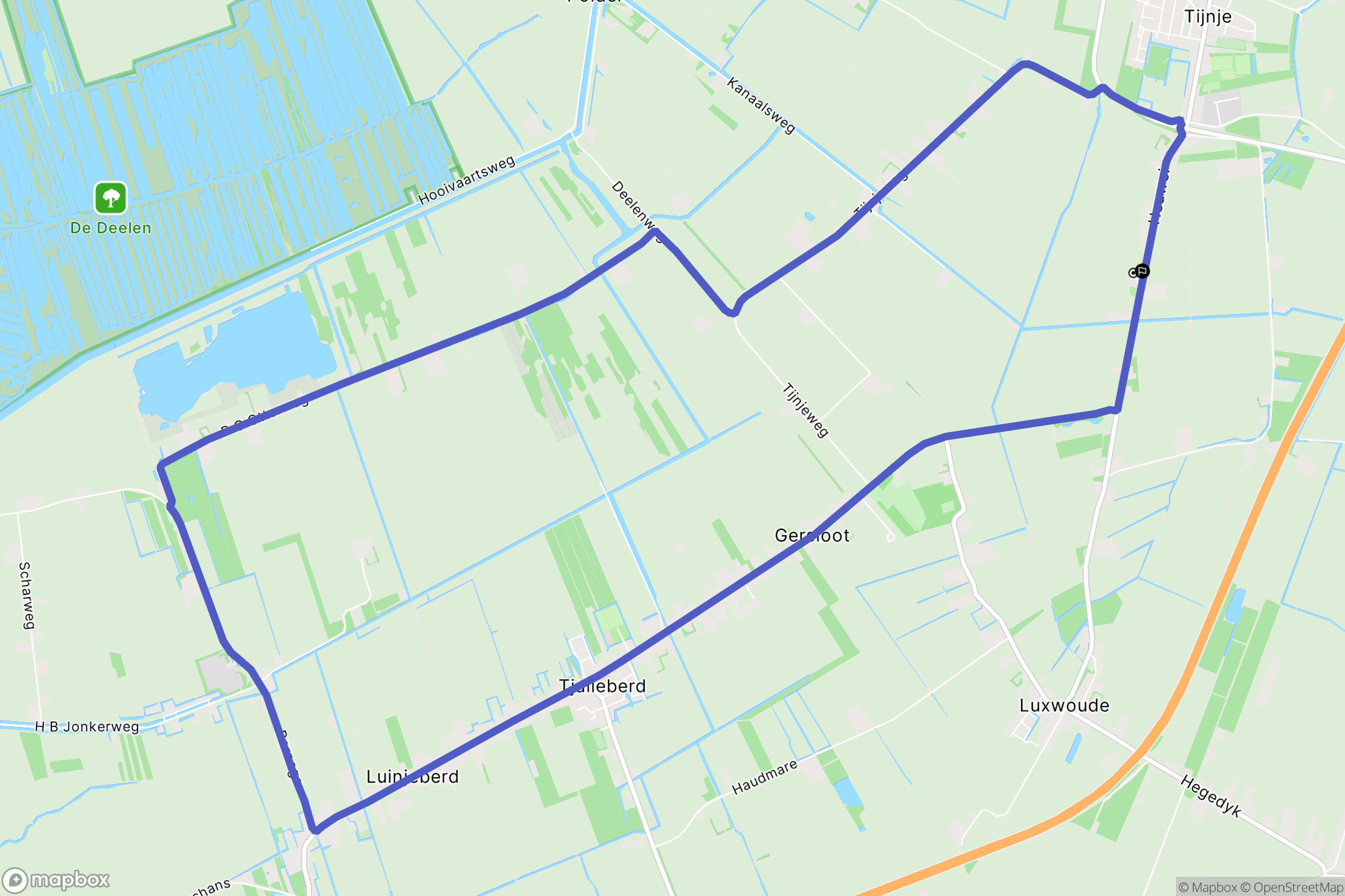 Tijnje: routekaart voor buitenactiviteiten - Netherlands