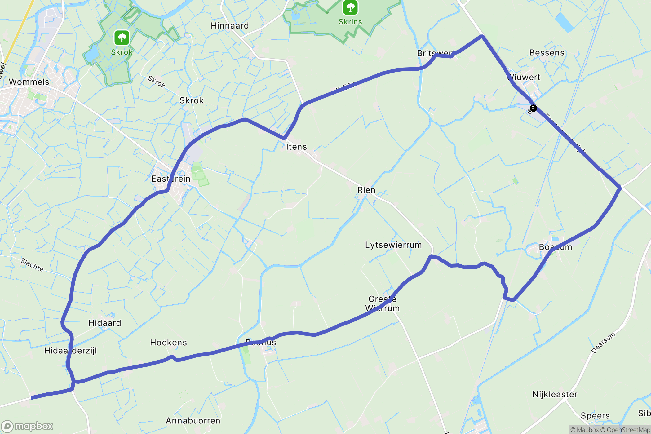 Wiuwert: routekaart voor buitenactiviteiten - Netherlands
