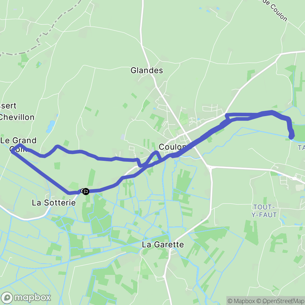 Coulon : carte du parcours de randonnée - France