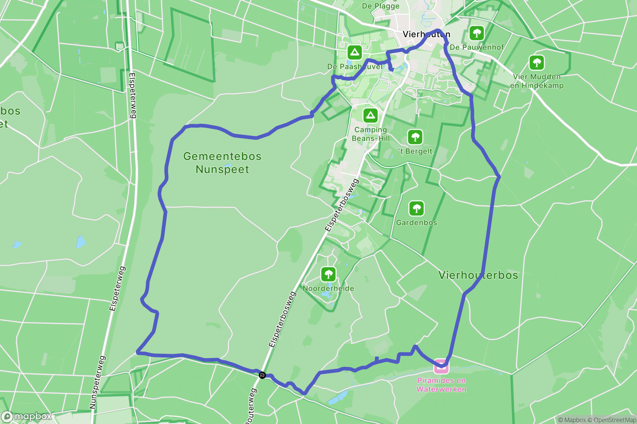 Elspeet: routekaart voor buitenactiviteiten - Netherlands