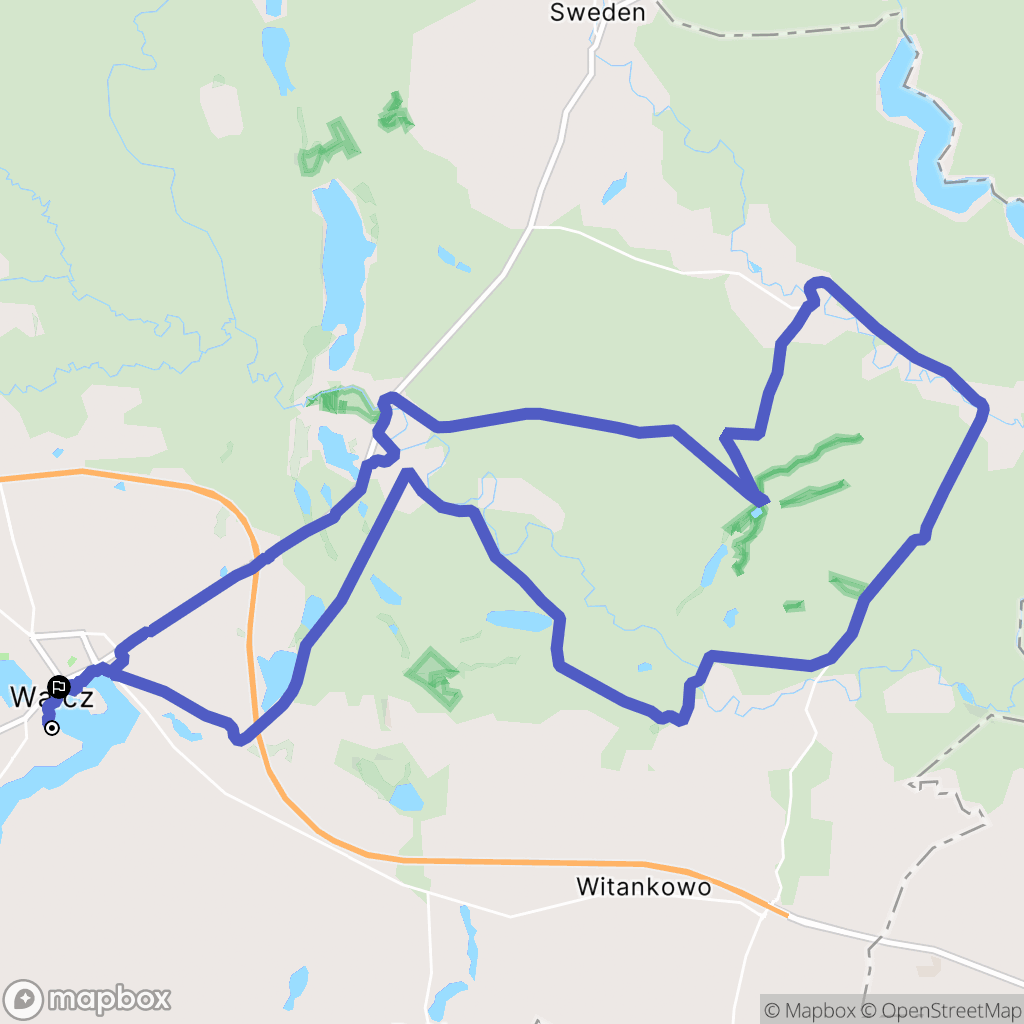 Wałcz: mapa trasy - Poland