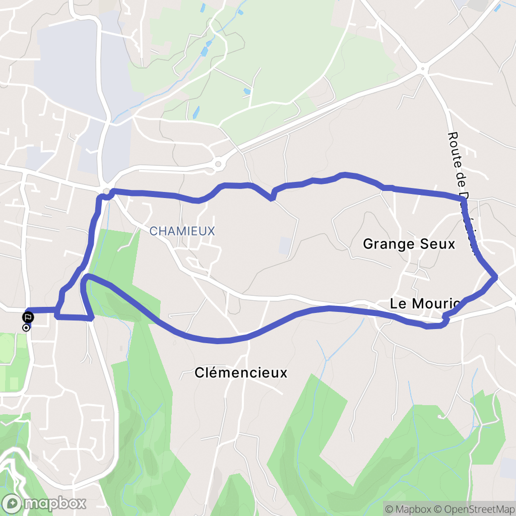 Annonay : carte du parcours de randonnée - France