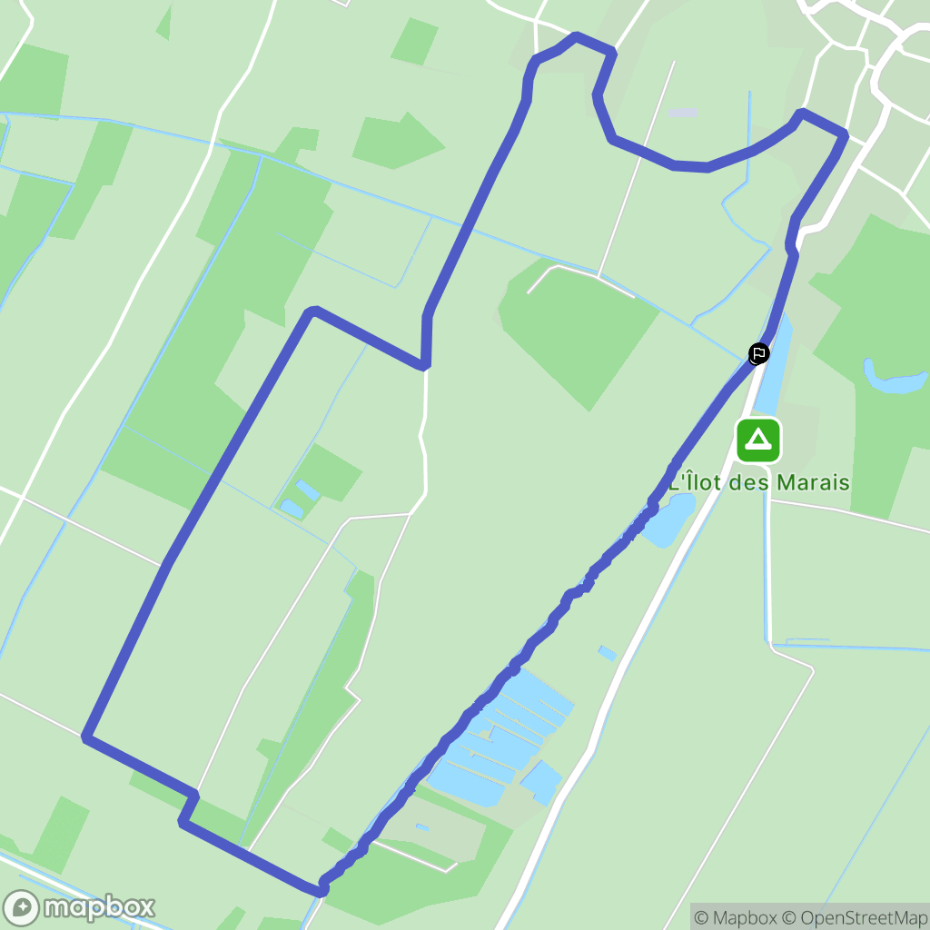 Le Langon : carte du parcours de randonnée - France