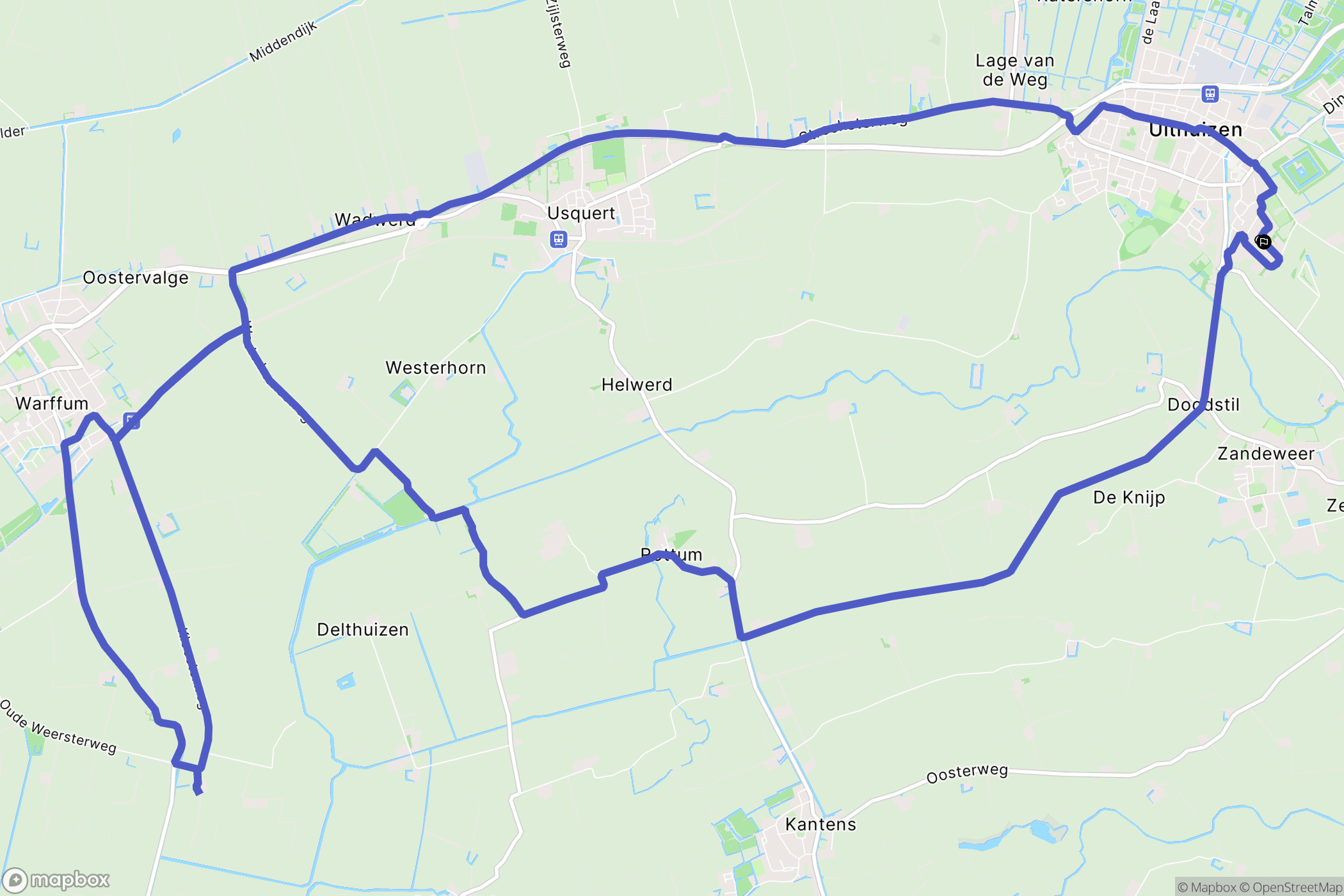 Uithuizen: routekaart voor buitenactiviteiten - Netherlands