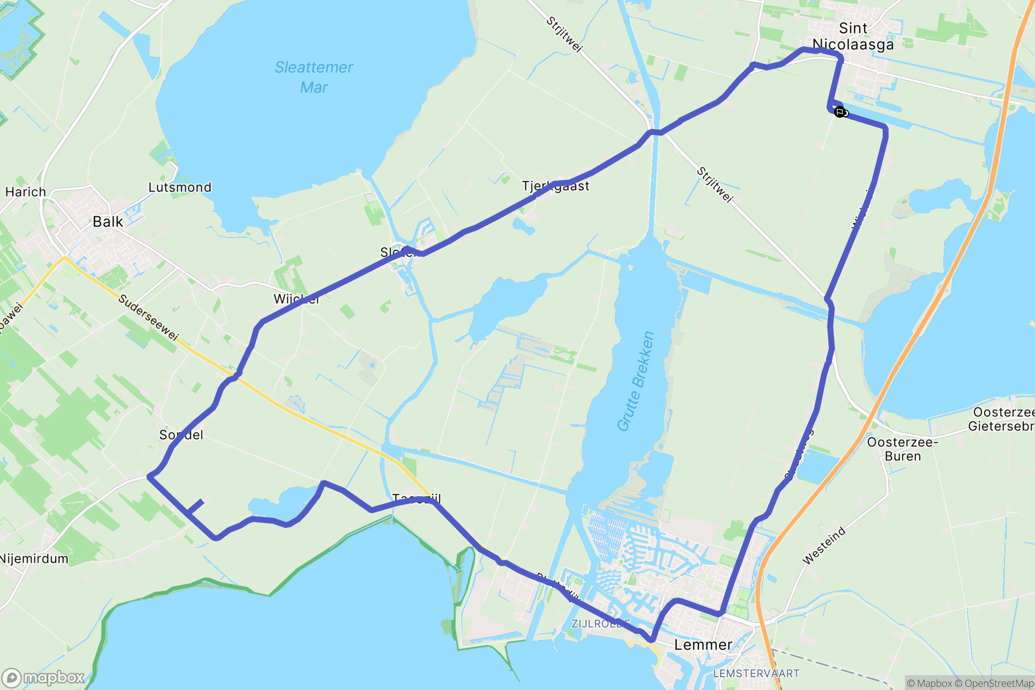 Sint Nicolaasga: routekaart voor buitenactiviteiten - Netherlands