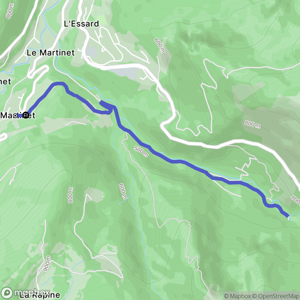 Villard-Saint-Sauveur : carte du parcours de randonnée - France