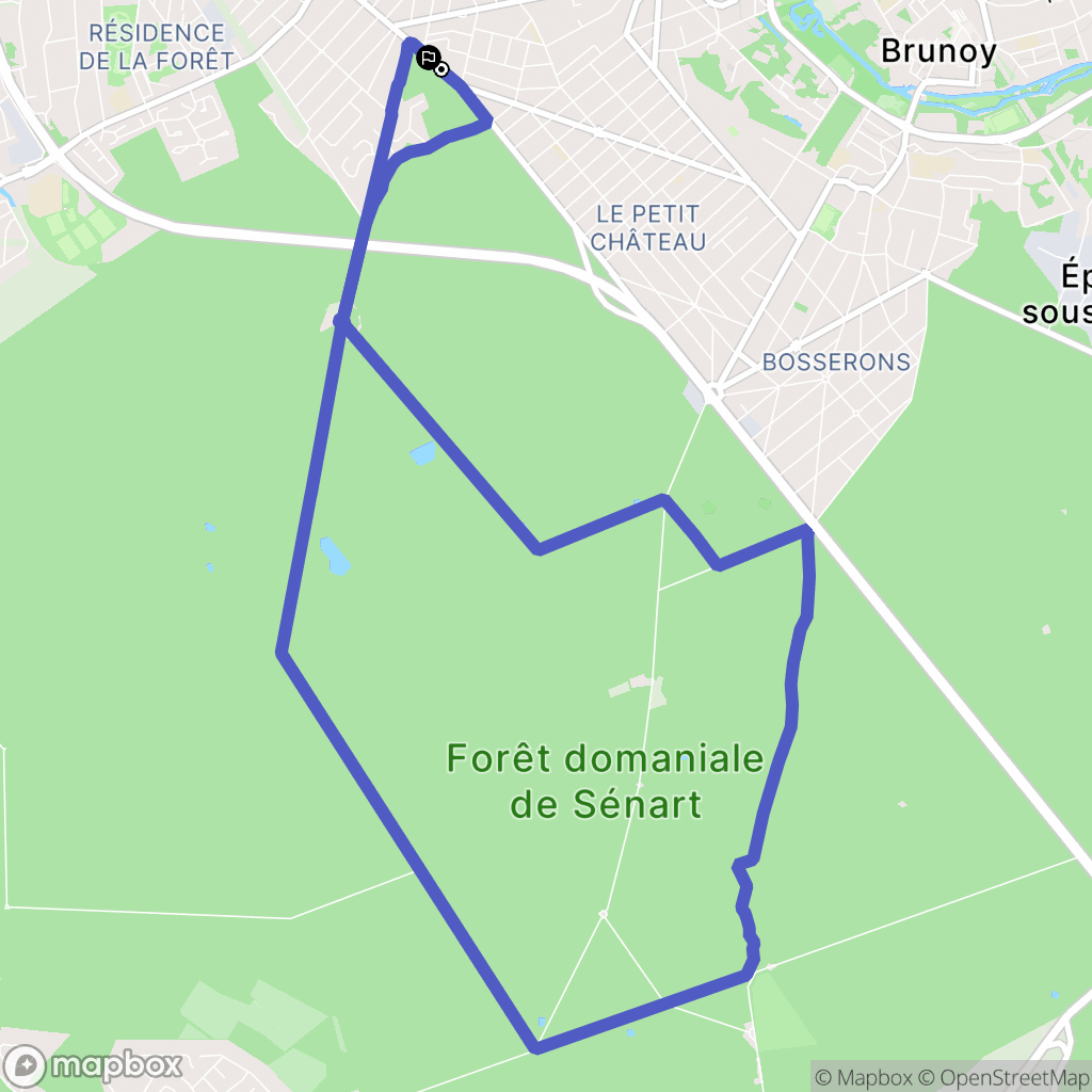Yerres : carte du parcours de randonnée - France