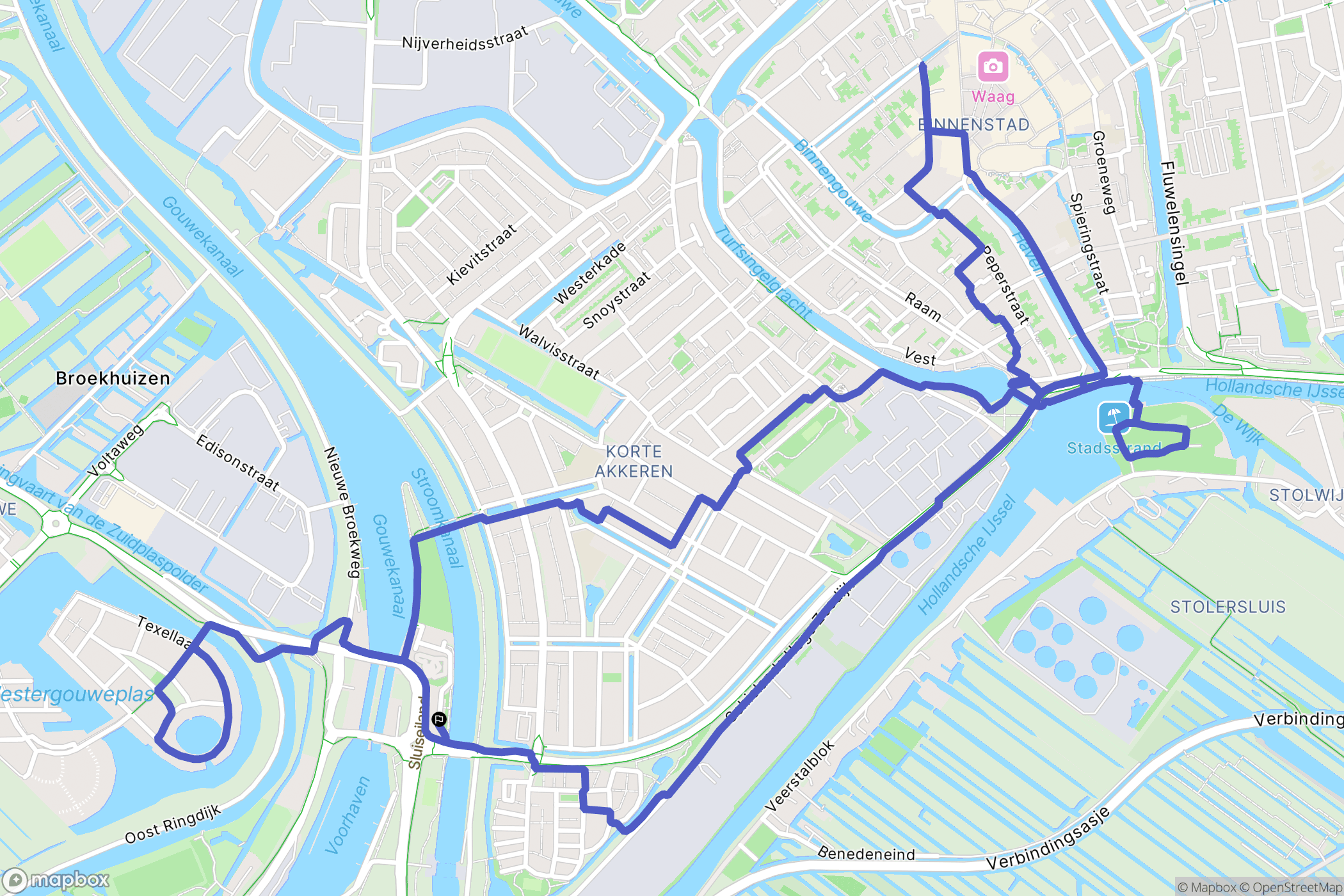 Gouda: routekaart voor buitenactiviteiten - Netherlands