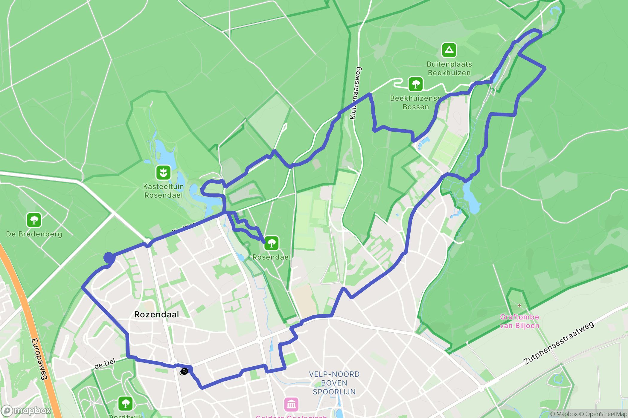 Velp: routekaart voor buitenactiviteiten - Netherlands