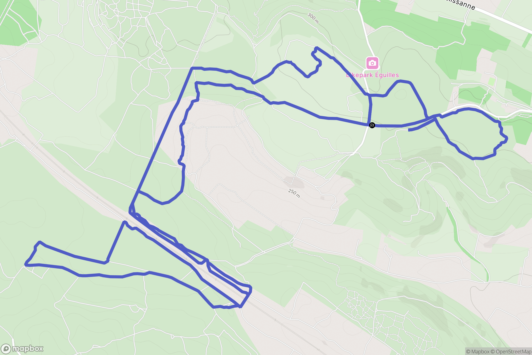 Éguilles : carte du parcours de randonnée - France