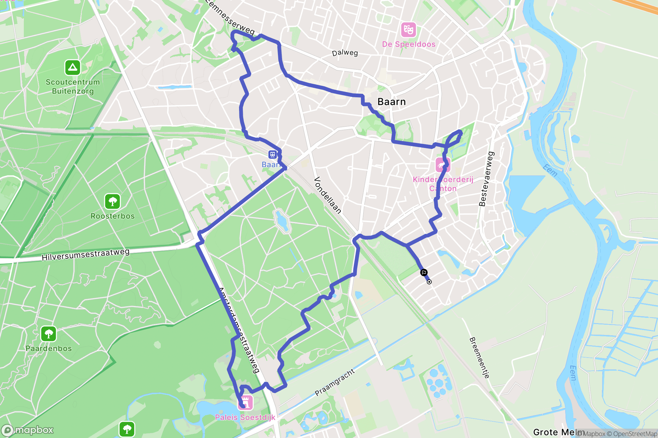Baarn: routekaart voor buitenactiviteiten - Netherlands
