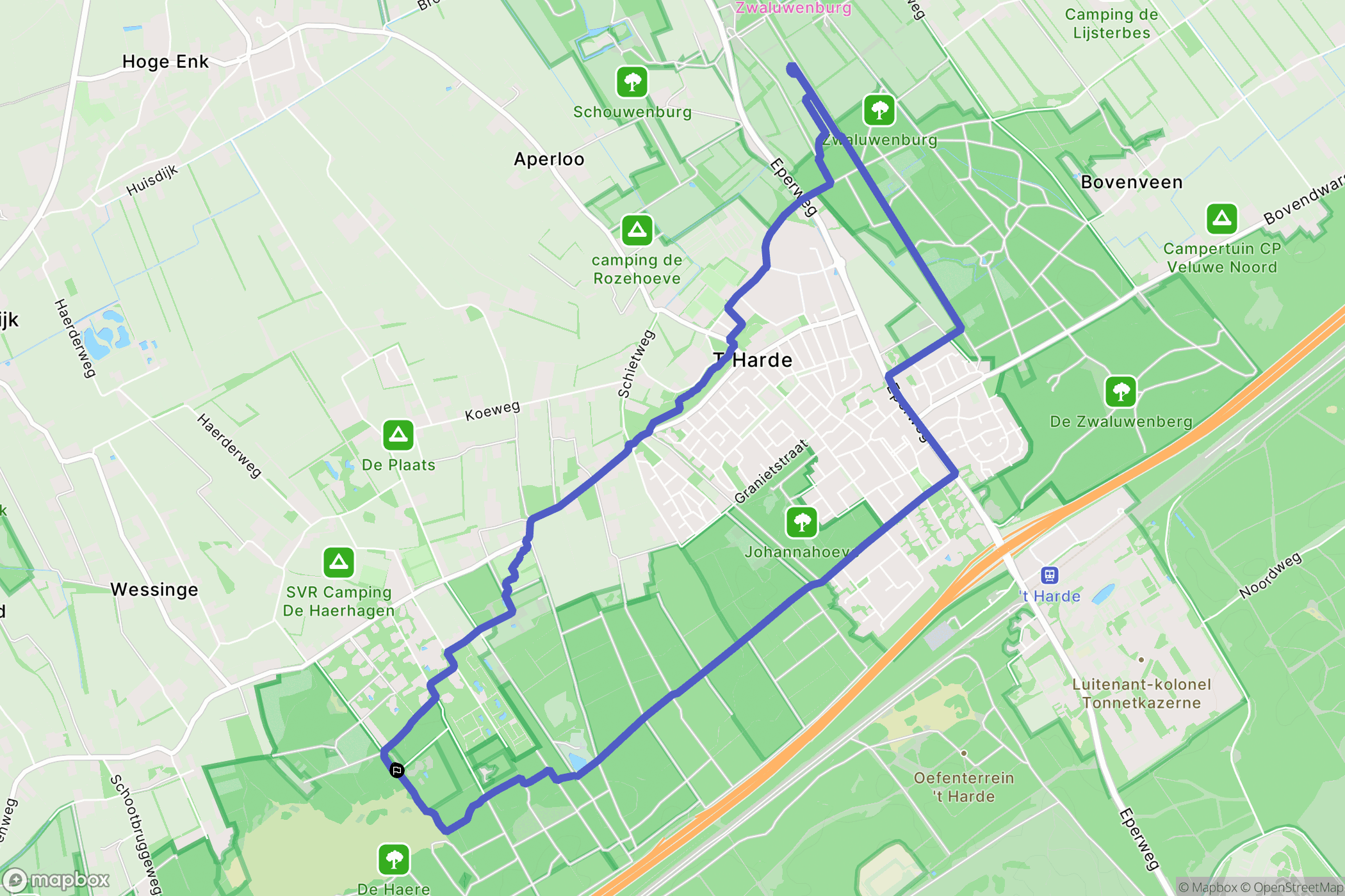 Doornspijk: routekaart voor buitenactiviteiten - Netherlands