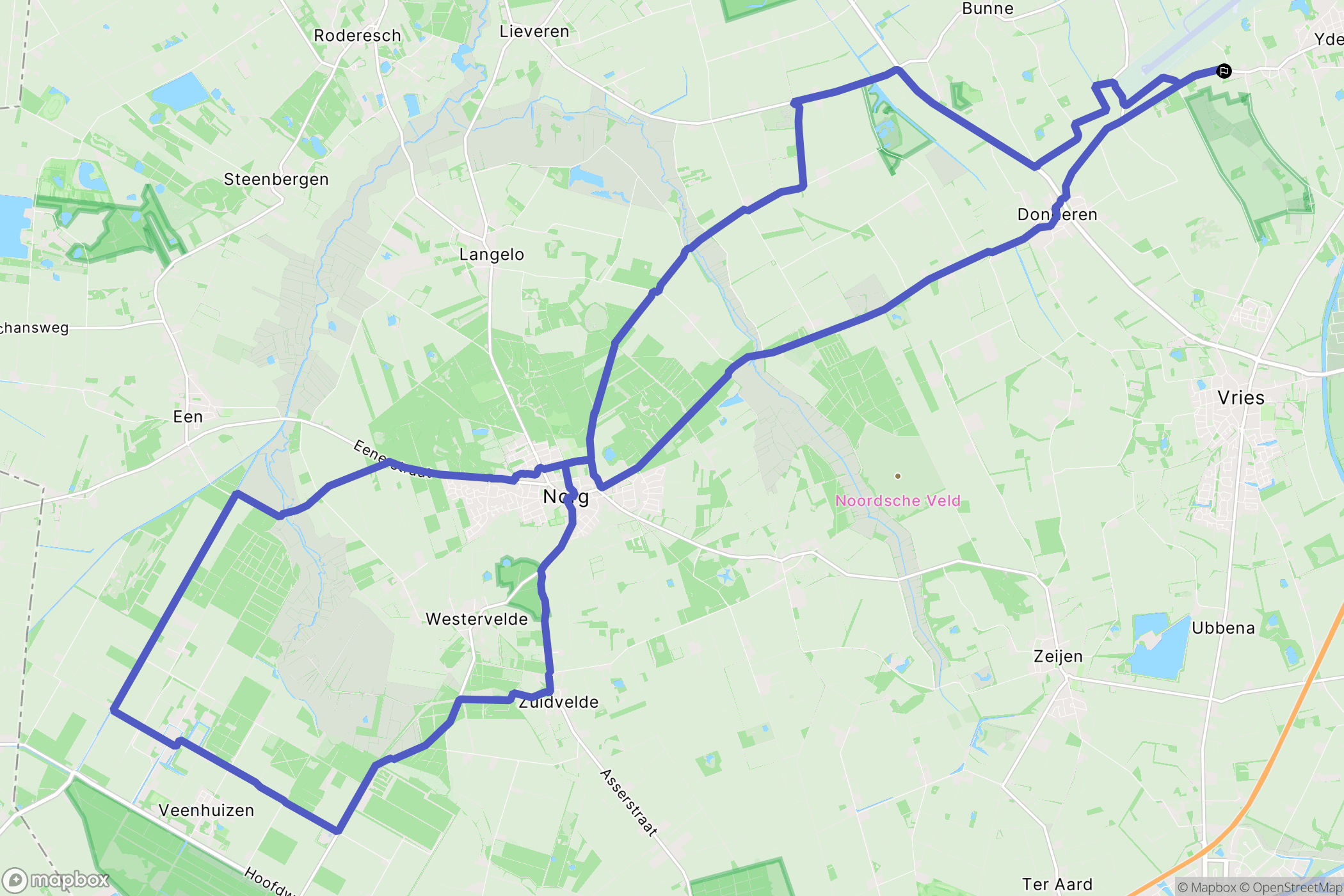 Yde: routekaart voor buitenactiviteiten - Netherlands